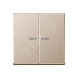 Клавиша 2-я для выключателей и кнопок  с окошком для подсветки. Серия A500  Материал- дуропласт  Цвет- шампань