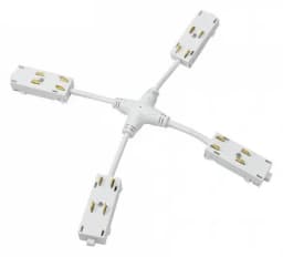 Токопровод Xобразный центральный Denkirs SMART UNI TR2116WH