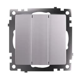Выключатель 3клавишный механизм STEKKER GLS10710803 250V 10А серия Катрин серебро 49173