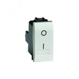 Выключатель одноклавишный, двухполюсный, бежевый