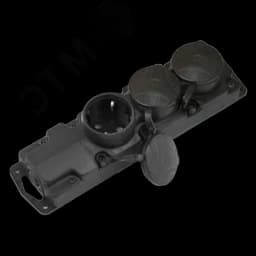 Беларусь Розетка тройная переносная каучук с защитными крышками 2P+E 1х16А IP45 БелТИЗ