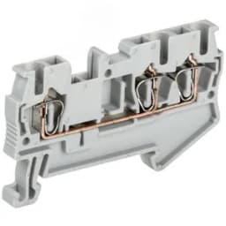 Клемма пружинная КПИ 3в-2,5 3 вывода 31А серый