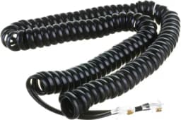 Шнур витой трубочный телефонный чёрный 4 м (10шт/уп) REXANT 18-2043