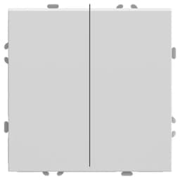 Переключатель 2клавишный механизм STEKKER 250В 10А серия Эмили RSW10510701 белый фарфор soft touch 49869