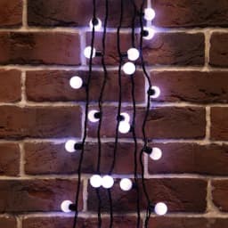 Гирлянда Мультишарики NeonNight Ø23 мм 10м 80 LED Белые черный ПВХ соединяется 303515