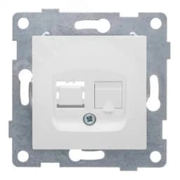 Розетка телефонная RJ12 Ugra, механизм, одинарный, белый