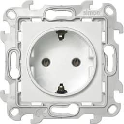 Розетка 2К+З Schuko без штор, белый