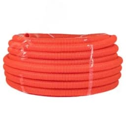 Труба гофрированная ПНД с зондом оранжевая d50мм (20м) Plast PROxima