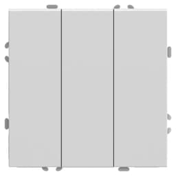 Выключатель 3клавишный механизм STEKKER 250В 10А серия Эмили RSW10510801 белый фарфор soft touch 49870