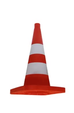 Конус дорожный -КС-2.8 - 520 мм. мягкий, 2 светоотражающие полосы, квадратное основание (комплект 10 шт.)