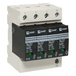 Устройство защиты от импульсных перенапряжений Т1+Т2 Iimp-12,5kA In-20kA Uc-275В 3+1 PROxima EKF