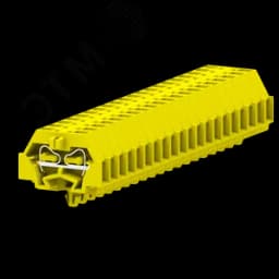 Клемма TB 1-1 с бок. подключ. с защелк. ножками, сечение 1,5 мм. кв., желтая