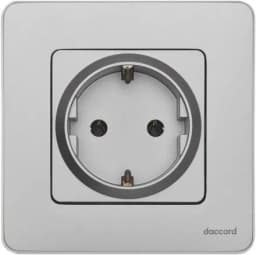 Розетка 1-м СП Inspiria 16А IP20 250В 2P+E немецк. стандарт механизм алюм. Leg 673722