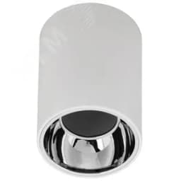 LIGHTING Светильник 4111 накладной потолочный под лампу GU10 белый/хром пластик IEK