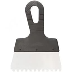 Шпатель фасадный нержавеющий зубчатый 150 мм / зуб 6 мм FIT