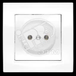 Розетка Бриллиант без заземления белая Универсал