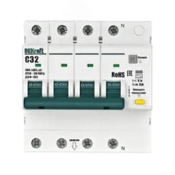 Выключатель автоматический дифференциальный 3P+N 32А 300мА AC х-ка C ДИФ-103 6кА