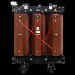 Трансформатор силовой сухой AKELCAST типа ТСЛ 1600кВА/6/0.4кВ BoBk У3 D/Yn-11 AL БКТ (3) IP00 (AL) ВН с лицевой стороны НН сверху