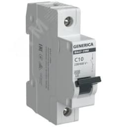 Автоматический выключатель ВА47-29М 1P 10А 4,5кА C GENERICA IEK