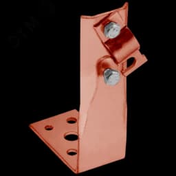 Держатель проводника круглого 6-10мм винтовой угловой h=80мм медь IEK