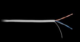 Кабель U/UTP 2 пары, Кат.5, одножильный, медный, внутренний, PVC, серый, 305м NETLAN EC-UU002-5-PVC-GY