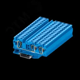 Клемма TC 1-2 пружинная, сечение 6 мм. кв., синяя SUPU