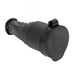 Розетка переносная с защитной крышкой каучуковая 230В 2P+PE 16A IP44 PROxima