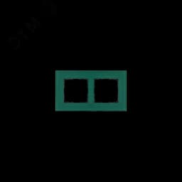 Рамка 2-постовая, стекло цвет Лазурный