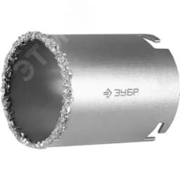 Коронка "ЭКСПЕРТ" c карбид-вольфрамовой крошкой, высота 55мм, 83мм ЗУБР