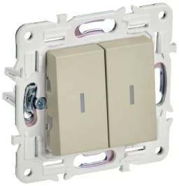 Выключатель проходной 2-кл. SKANDY 10А SK-V10B с индикацией беж. IEK SK-V22-1-10-K10