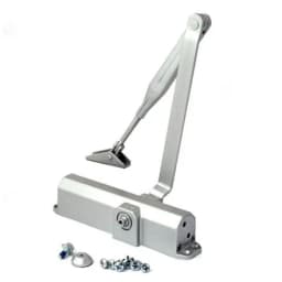 Дверной доводчик с ФОП, рычажная тяга комплект, до 120 кг, двух-скоростной, EN 2/3/4, серый TS Compakt