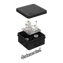 Коробка огнестойкая для о/п двухкомпонентная 60-0300-FR6.0-8 Е15-Е120 RAL7035 100х100х50 (14 шт/кор) Промрукав