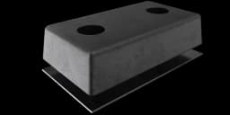 Бампер резиновый БР-450 с монтажной пластиной и комплектом креплений