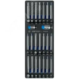 Набор вставок (бит) 10 мм, TORX, SPLINE, HEX, ложемент, 44 предмета