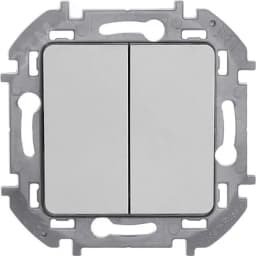 Выключатель двухклавишный INSPIRIA 10 AX 250 В~ алюминий