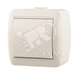 Выключатель одноклавишный, белый Lezard