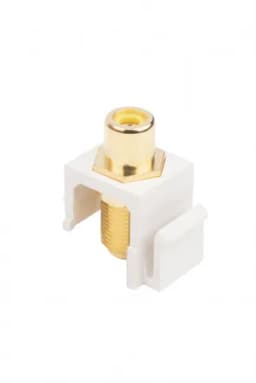 Вставка формата Keystone Jack Hyperline KJ1-RCA/YL-FHG-WH