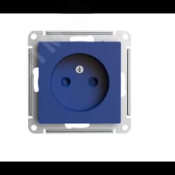 ATLASDESIGN РОЗЕТКА без заземления со шторками, 16А, механизм, АКВАМАРИН