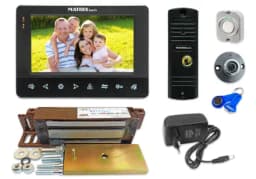 Комплект видеодомофона высокой чёткости с магнитным замком и функцией записи на карту памяти Уралкам