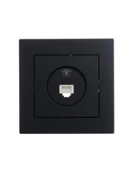 Розетка компьютерная 1-м СП Vesna механизм черн. бархат LEZARD 742-4288-139