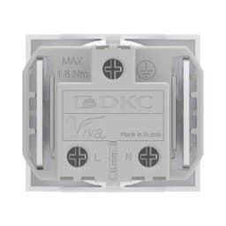 Розетка 1-м 2мод. Viva 16А IP20 2P+E с заземл. защ. шторки бел. DKC 45005