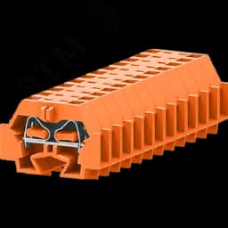 Клемма TB концевая 1-1 с бок. подключ. с защелк. ножками, оранжевая