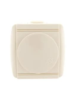 Розетка 1-м ОП Nata 16А IP20 с заземл. с защ. крышкой керамика крем. LEZARD 710-0300-123