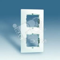 Рамка с суппортом на 4 широкий или 8 узких модулей, без лапок, дюропласт, 298х85мм, белый Simon