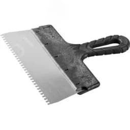 Шпатель "Мастер" ФАСАДНЫЙ, нержавеющее полотно, 250мм, зуб 4х4мм