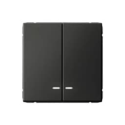 Выключатель 2-кл. ArtGallery (сх. 5а) 10AX с подсветкой быстрозажим. клем. механизм базальт SE GAL001453S