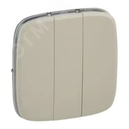 Valena ALLURE Лицевая панель для выключателя трехклавишного Слоновая кость Legrand Euro