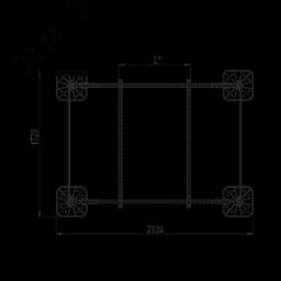 Опорная конструкция для установки оборудования TECHNORAPTOR FOOT 2000х1500 тип 2 КМ-профиль