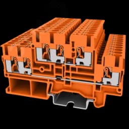 Клемма TP 2-уровневая, сечение 2,5 мм. кв., оранжевая