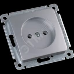 MASTER Розетка одноместная скрытой установки, в рамку, серебро